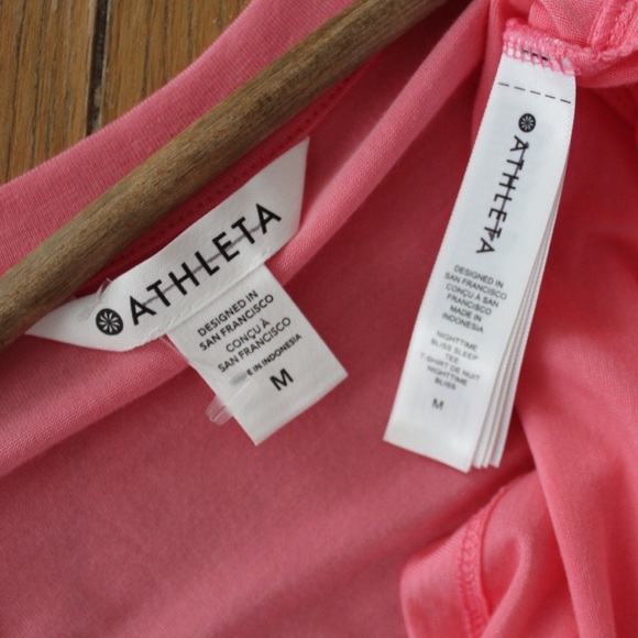 Athleta Nighttime Bliss Sleep Tee Pink Medium - Picture 5 of 10